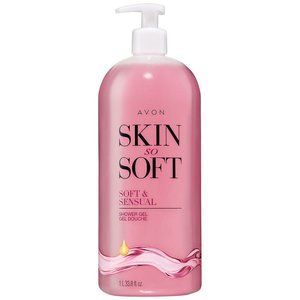 Avon Skin So Soft 33.8 Fluid Ounces Bonus Size Soft & Sensual Shower Gel